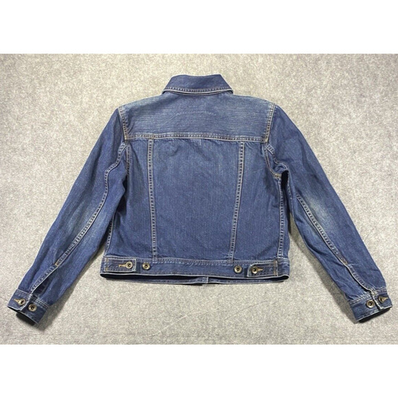 Lauren Jeans Co. Premium Jean Jacket Womens Small Petite Blue 100% Cotton - Picture 12 of 12